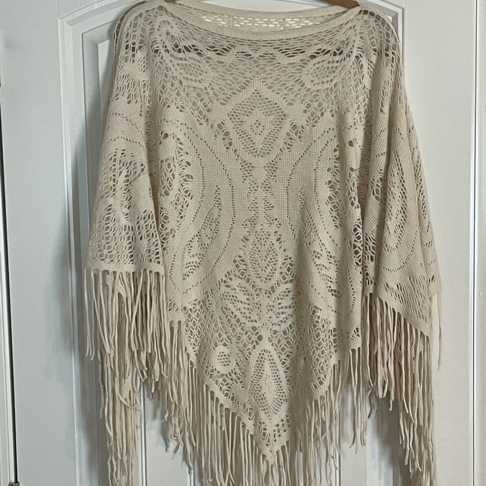Crocheted poncho